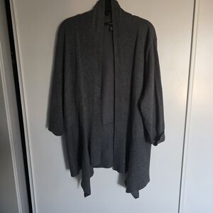 INC International Concepts Charcoal Open Front Cardigan